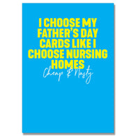 Blue Fathers Day Nursing Home Card